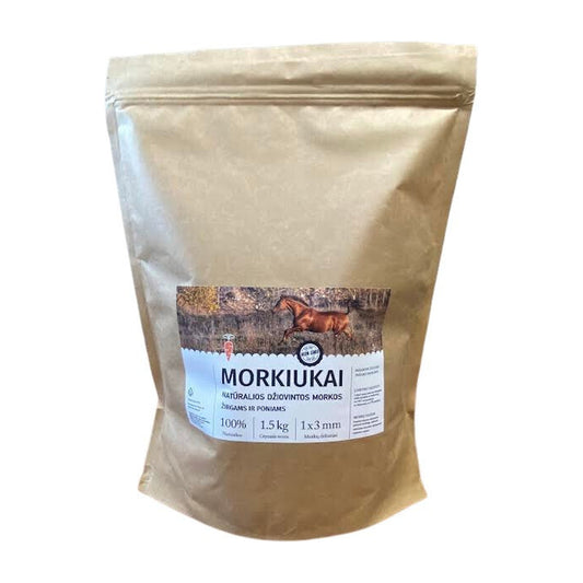 Džiovintos morkos žirgams, 1,5 kg