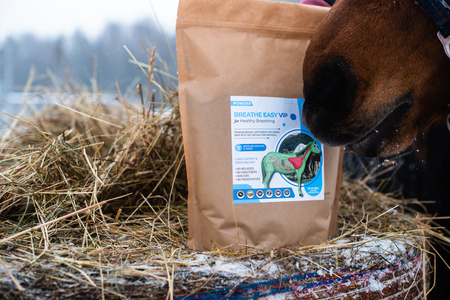 BREATHE EASY VIP supplement for horses for respiratory support, 2 kg