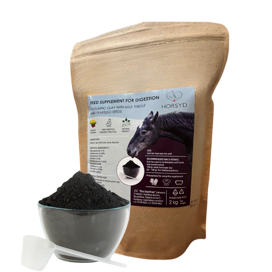 Pašaro papildas virškinimui Kaolinitinis molis su sėklomis, 2 kg.