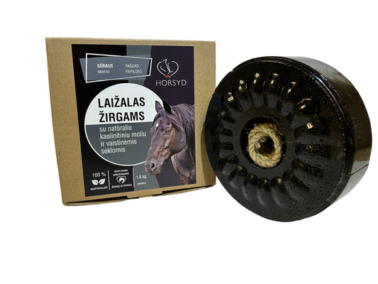 Laižomas papildas žirgams - su kaolinitiniu moliu